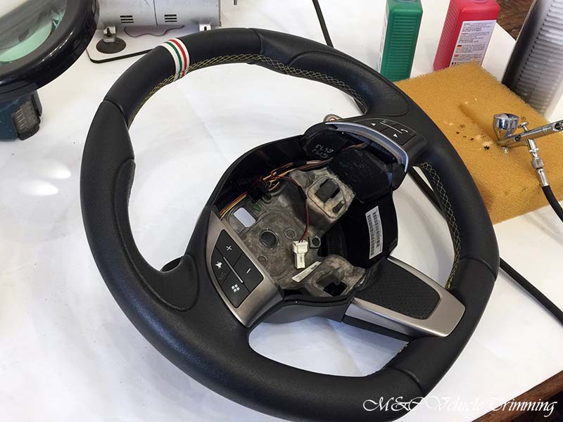 Abarth 500 steering wheel restoration